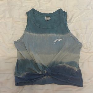 PINK tie dye crop tank